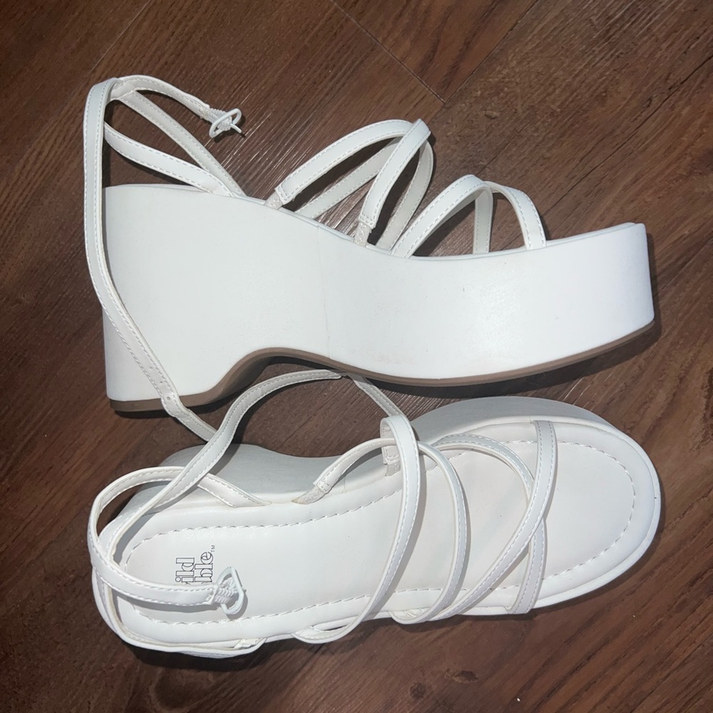 White Platform Sandal Heel